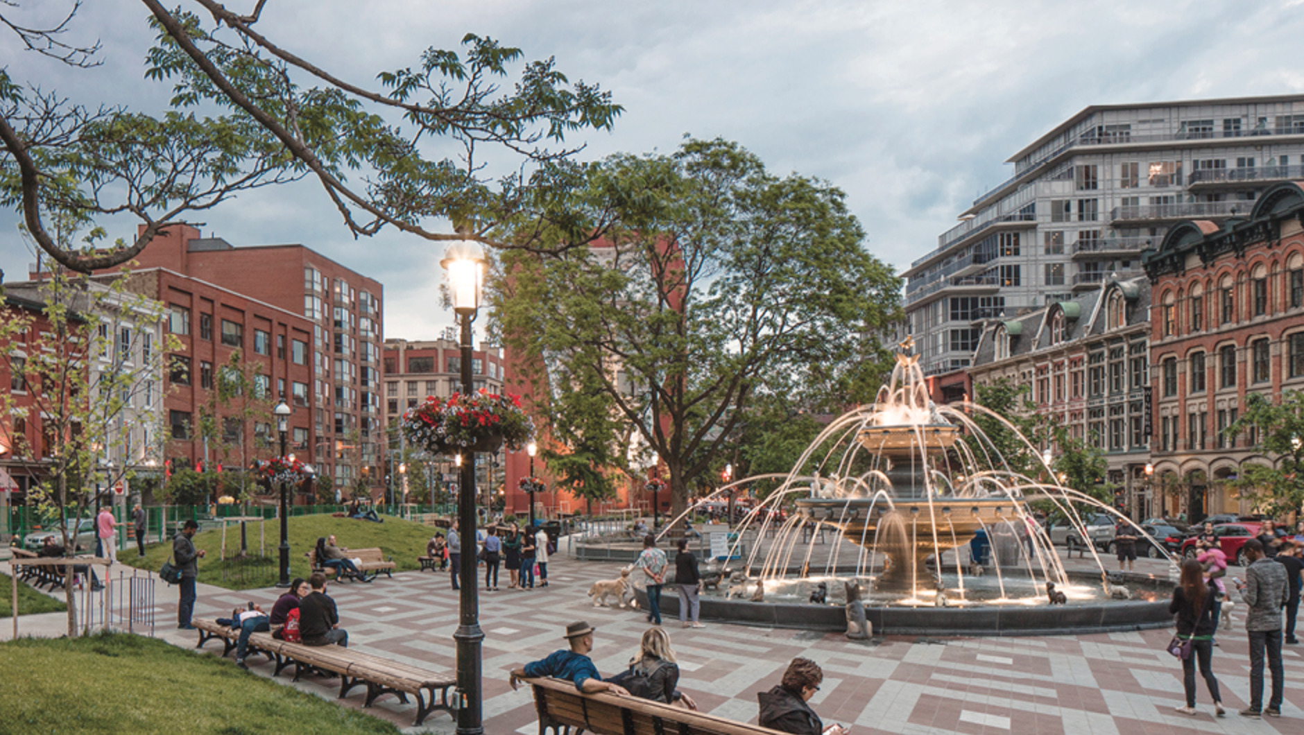 Toronto parkette in St Lawrence Area